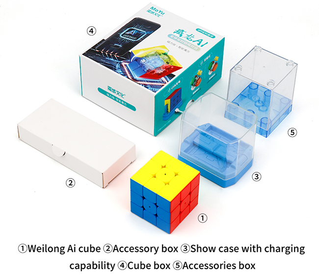 MoYu Weilong AI 3x3x3 Magnetic Speed Cube Stickerless